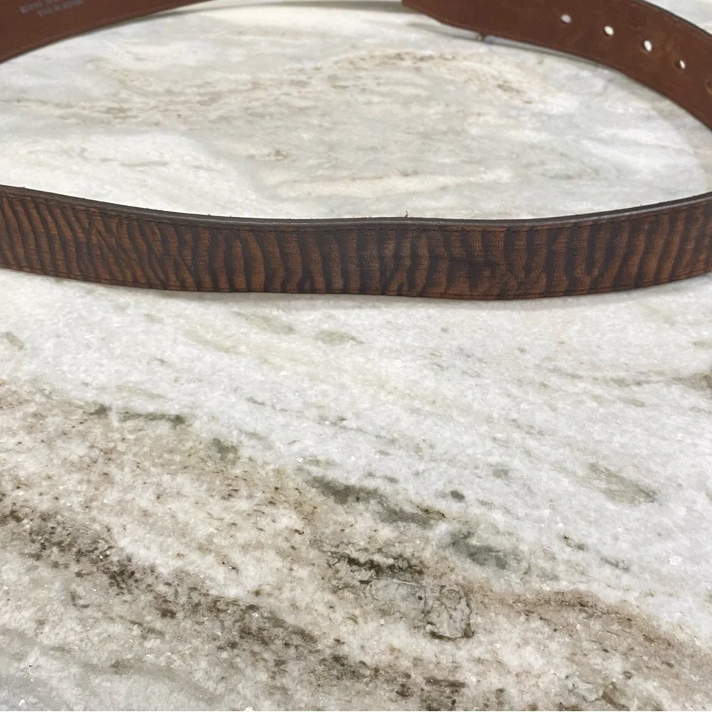 Justin Bomber Brown Top Grain Leather Belt 44 EUC